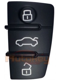 Кнопки резиновые выкидного ключа Ауди А1, A3, A4 и др. модели (Audi A1, A3, A4 etc.) | 2004-2020