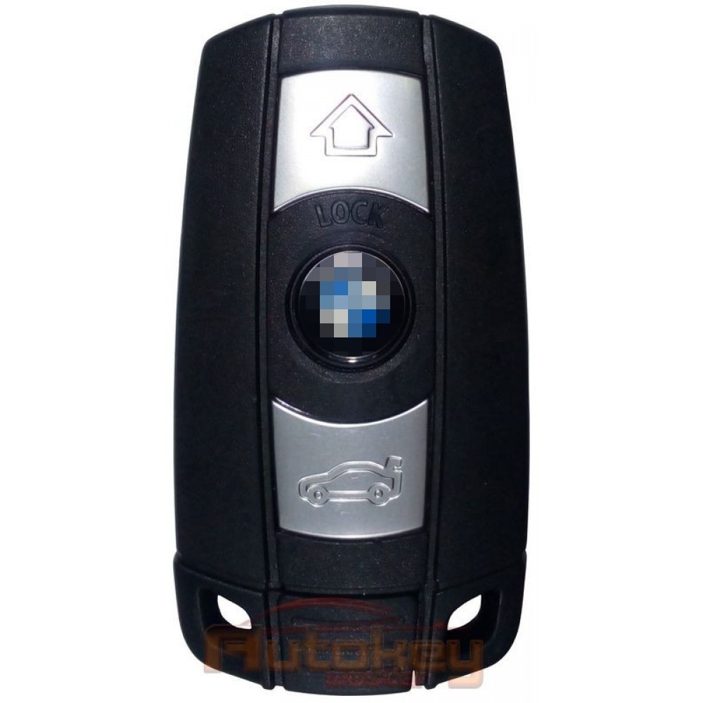 Смарт ключ Б-МВ 1, 3, 5, 6, X5, X6 (B-MW 1, 3, 5, 6, X5, X6) | 2004-2012 | PCF7945 | CAS3 | 433MHz Европа | 3 кнопки