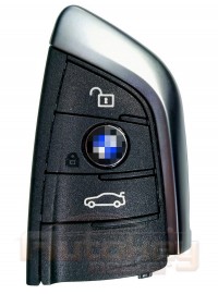 Smart key B-MW 2, X5, X6 (F15, F16, F45, F46, F85) | 2013-2020 | PCF7953 | Keyless Go | 434MHz Europe | 3 black buttons | Original