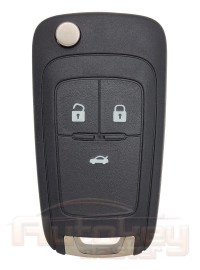 Flip key shell Chevrolet Orlando, Cruze, Trailblazer, Cobalt, Aveo | 2009-2019 | HU100 | 3 buttons | trunk