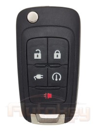 Выкидной ключ Шевроле Вольт (Chevrolet Volt) | 2011-2015 | HITAG Extended | Keyless Go | HU100 | 434MHz Европа | 5 кнопок | Оригинал