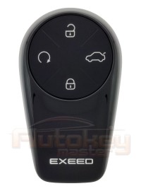 Смарт ключ Эксид TXL, VX (Exeed TXL, VX) | 2023-2024 | HITAG 3 | 434MHz Европа | 4 кнопки | автозапуск | черный | Оригинал