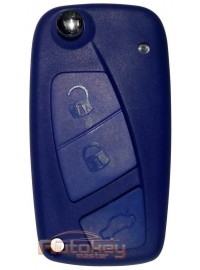 Flip key shell Fiat Bravo, Stilo, Linea, Ducato, Fiorino, Doblo, Panda | 1998-2010 | SIP22 | blue | battery compartment under the blade | 3 buttons