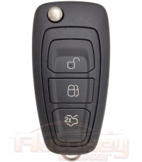 Flip key Ford Focus 3, Mondeo 4, C-MAX | 2010-2016 | AM5T-15K601-AD | 5WK49986 | 4D63x80 | HU101 | 433MHz Europe | 3 buttons | Original