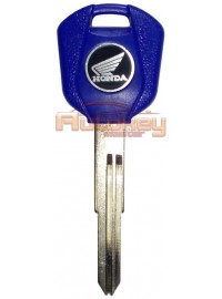 Ключ мотоцикла Хонда (Honda) | HON70 (54mm) | синий | под чип