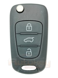 Выкидной ключ Хендай I30 (Hyundai I30) | 2007-2012 | HA-T005 | PCF7936 | 433MHz Европа | 3 кнопки | Оригинал