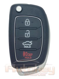 Выкидной ключ Хендай I40 (Hyundai I40) | 2011-2015 | SEKSHG10BTx | 4D60x80 | 433MHz Европа | 4 кнопки | Оригинал
