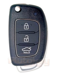 Выкидной ключ Хендай Солярис, Акцент (Hyundai Solaris, Accent) | 12.2015-12.2016 | RKE-4F08 | 4D60x80 | 433MHz Европа | 3 кнопки | Оригинал