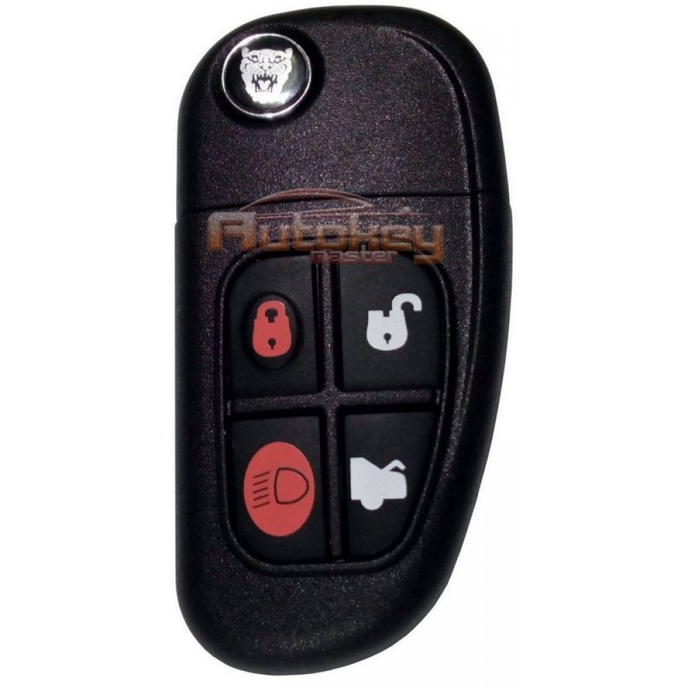 Корпус выкидного ключа Ягуар X-Type, S-Type, XJ, XJR (Jaguar X-Type, S-Type, XJ, XJR) | 1999-2009 | FO21 | 4 кнопки