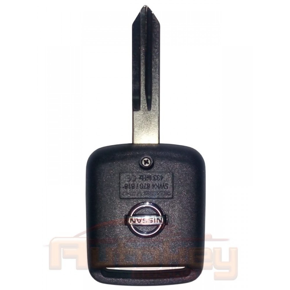 Key Nissan X-Trail, Micra, Note, Pathfinder, Qashqai, Tiida | 2006-2014 | PCF7946 | NSN14 | 433MHz Europe | 2 buttons | Original