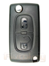 Выкидной ключ Пежо 207, 307, 308 (Peugeot 207, 307, 308) | 2004-2015 | 663369 Delphi-T | PCF 7941 | HU83 | 433MHz ASK Европа | 2 кнопки | Оригинал