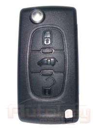 Flip key Peugeot Partner, Partner Tepee | 2008-2021 | 187313 Delphi | PCF7941 | VA2 | 433MHz FSK Europe | 3 buttons | Original