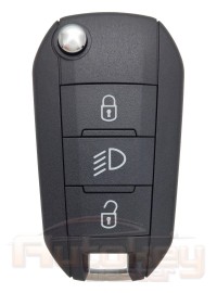 Flip key Peugeot 3008, Traveller | 2016-2023 | HITAG AES | HU83 | 433MHz FSK Europe | 3 buttons | middle button-headlight