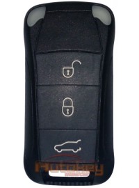 Выкидной ключ Порше Кайен (Porsche Cayenne) | 2007-2010 | 7L5959753BF | PCF 7946 | HU66 | 433MHz Европа | 3 кнопки | Оригинал