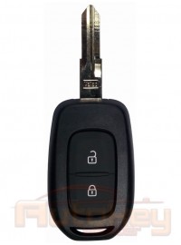 Ключ Рено Дастер (Renault Duster) | 2015-2021 | HITAG AES | лого хром | VAC102 | 433MHz Европа | 2 кнопки | Оригинал