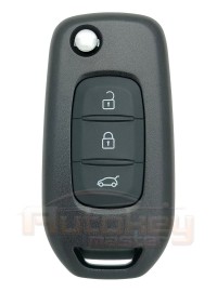 Flip key Renault Kadjar, Megane 4, Twingo 3, Duster 3 | 2016-2023 | HITAG AES | white cover | 433MHz Europe | 3 buttons | trunk | Original