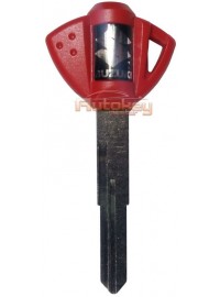 Key motorcycle, scooter Suzuki | 1993-2023 | SZ17 | with chip space | red