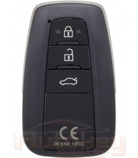 Smart key Toyota Camry | 05.2018-2021 | DENSO 14FCC | P1=A9 | 433MHz Europe | 3 buttons | Original