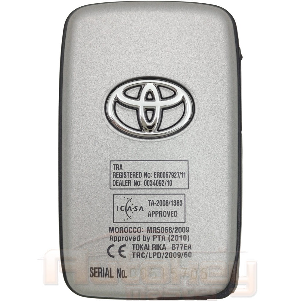 Smart key Toyota Land Cruiser 200 | 01.2010-09.2015 | MDL B77EA | 433MHz Europe | 2 buttons | Original