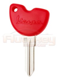 Key for scooter Vespa | 2007-2024 | with chip space | GT15 | red | Vespa