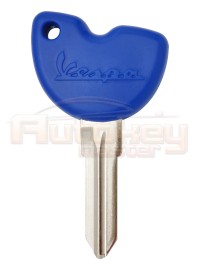 Key for scooter Vespa | 2007-2024 | with chip space | GT15 | blue | Vespa