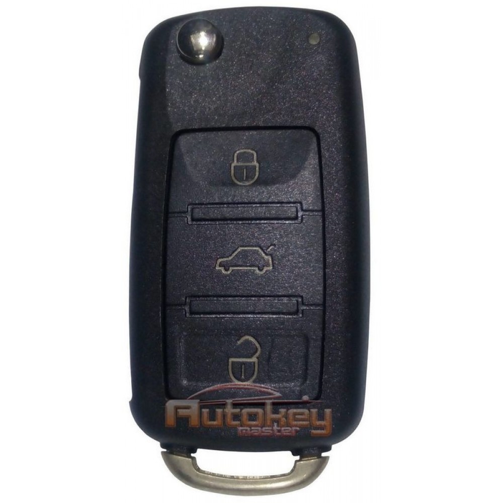 Выкидной ключ Фольксваген Туарег, Фаетон (Volkswagen Touareg, Phaeton) | 2003-2009 | HU66 | PCF 7946 | 433MHz Европа | 3 кнопки