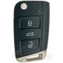 Flip key Volkswagen Golf, Jetta, Tiguan, Touran, T-Roc | 2014-2019 | 5G6959752CJ | Keyless GO | Megamos AES | 433MHz Europe | 3 buttons | Original
