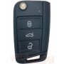 Flip key Volkswagen Tiguan, Transporter, Caravelle, Multivan, Jetta | 2019-2021 | 5G6959752CS | 5G6959752BF | MQB49 | HU162T | 433MHz Europe | 3 buttons | Original