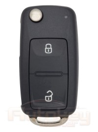 Flip key Volkswagen Amarok, Transporter, Caddy | 2016-2020 | 7E0837202BD | Megamos AES | HU66 | 434MHz Europe | 2 buttons | Original